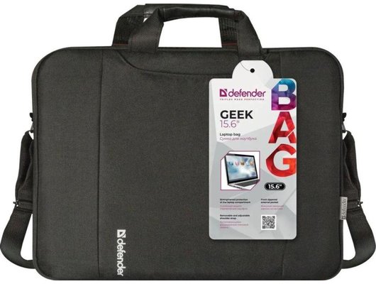 Кейс для ноутбука Defender Geek black для ноутбука 15.6